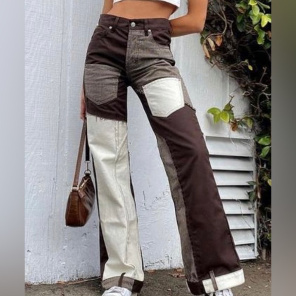 Revice Denim Brown Patchwork Jeans, size 27!